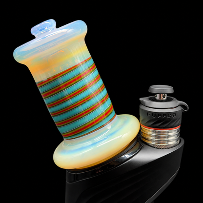 Smiley Glass - Sunset Loom Chugger Wet Puffco Peak Glass Attachment
