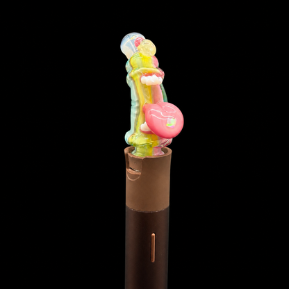 Glasshole X Scomo - UV Scribbled High Spray Can Puffco Pivot Mouthpiece