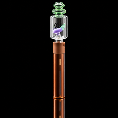 KickBack Glass - Eggplant Bubbler Puffco Pivot Glass Bubbler Mouthpiece