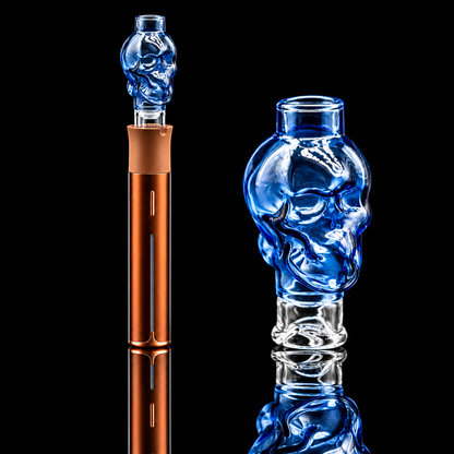 Kickback Glass - Skull Puffco Pivot Glass Mouthpiece