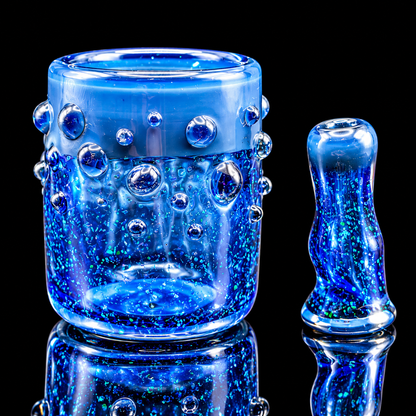 Biohazcreations - Crushed Opal Puffco Proxy Core Glass Cup & Mouthpiece Set