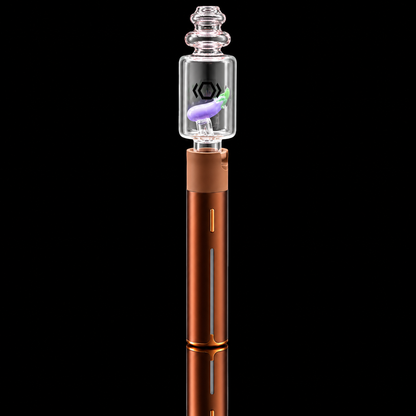 KickBack Glass - Eggplant Bubbler Puffco Pivot Glass Bubbler Mouthpiece