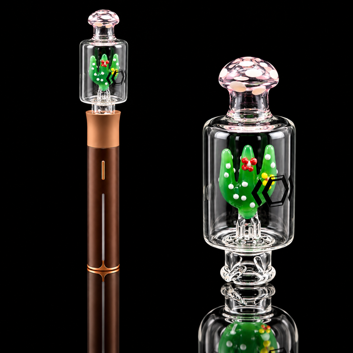 Kickback Glass - Cactus Bubbler Puffco Pivot Glass Bubbler Mouthpiece