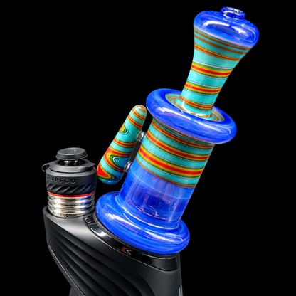 Smiley Glass - Blue Paradise Puffco Peak Glass Attachment