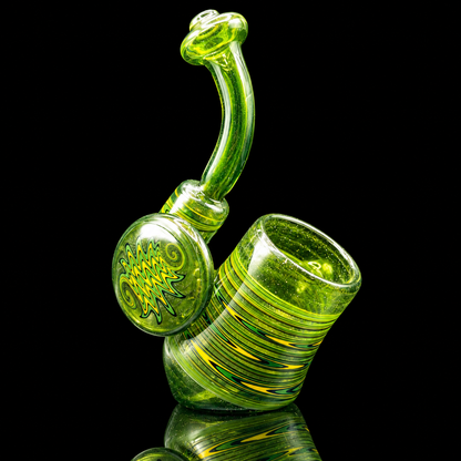 Smiley Glass golden wigwag Proxy pipe, side view