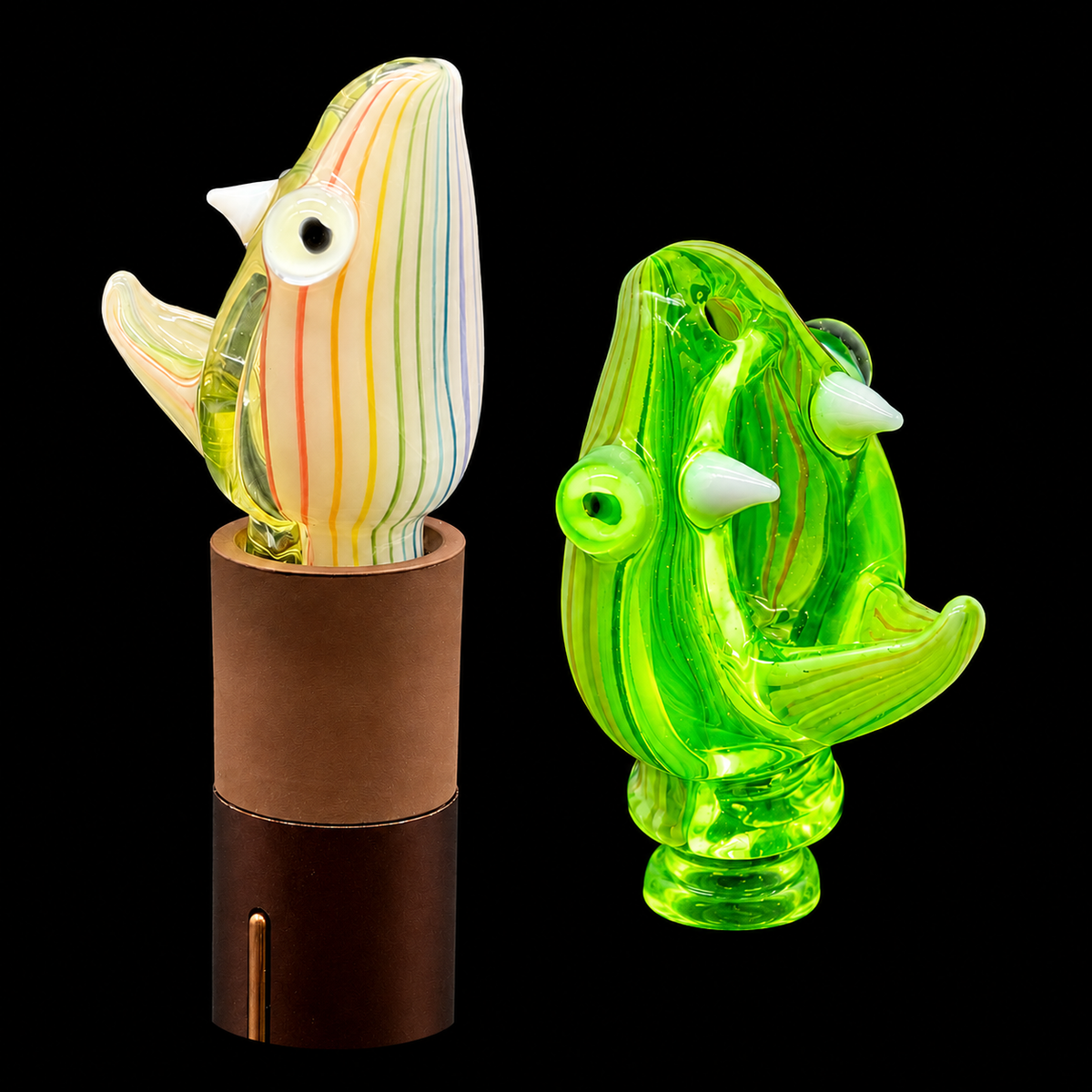 Niko Cray - UV Snake Head Puffco Pivot Glass Mouthpiece