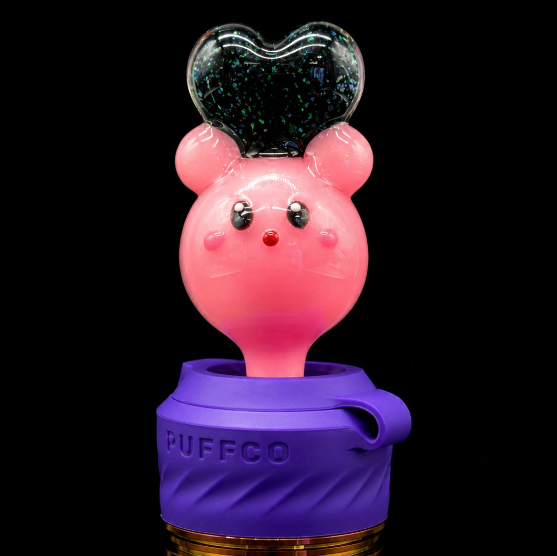Dani Girl Glass - Crushed Opal Heart Kirby Puffco Peak Pro Joystick