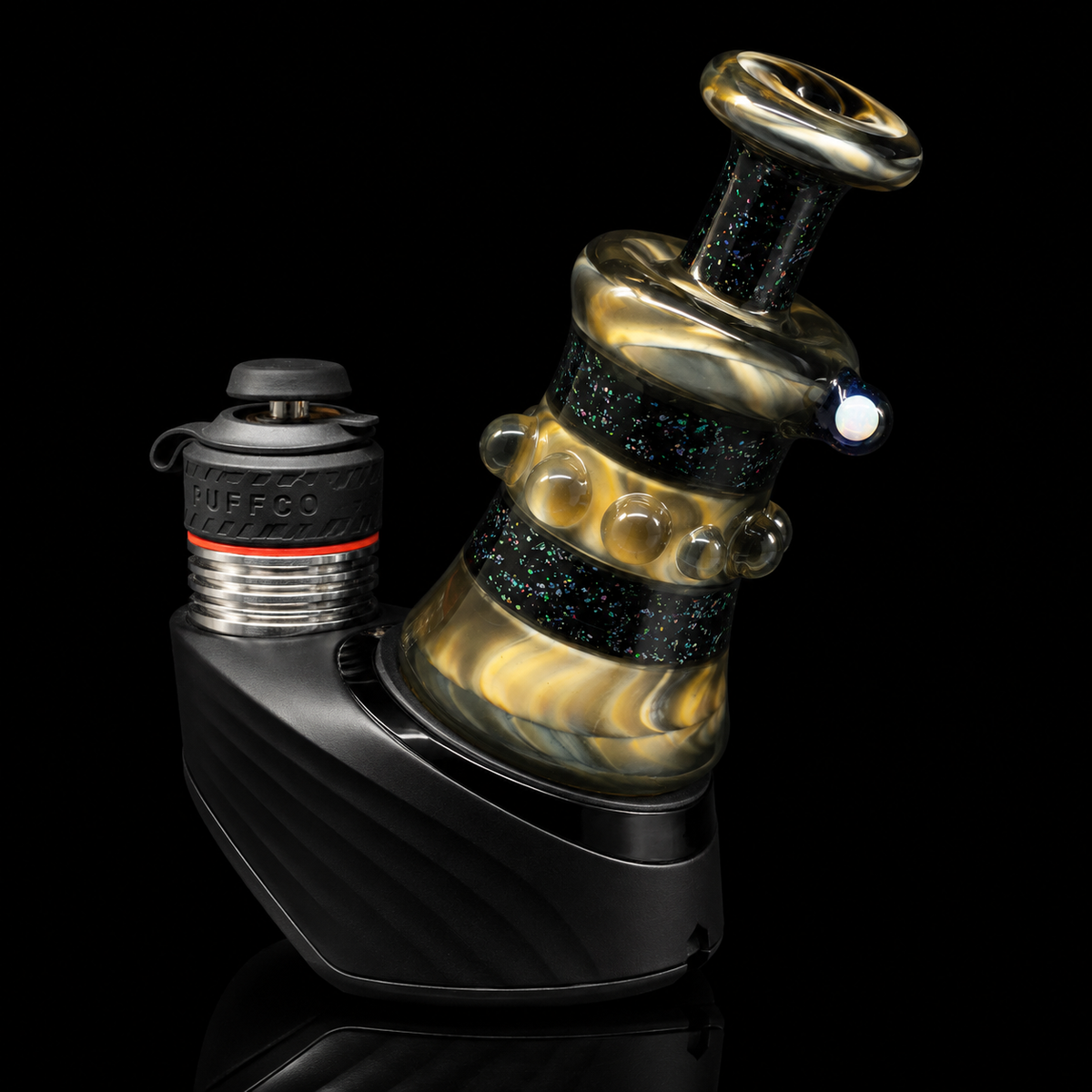 AJ Surf City Tubes - Electrum Crushed Opal Chugger Puffco Peak Glass Attachment