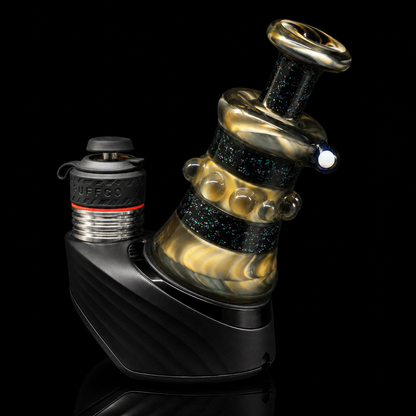 AJ Surf City Tubes - Electrum Crushed Opal Chugger Puffco Peak Glass Attachment