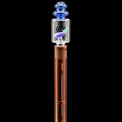 KickBack Glass - Eggplant Bubbler Puffco Pivot Glass Bubbler Mouthpiece