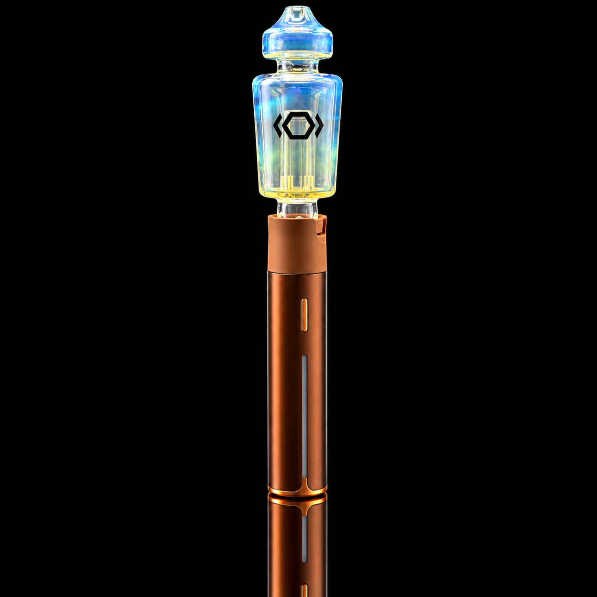 Kickback Glass - Iridescent Puffco Pivot Glass Bubbler Mouthpiece