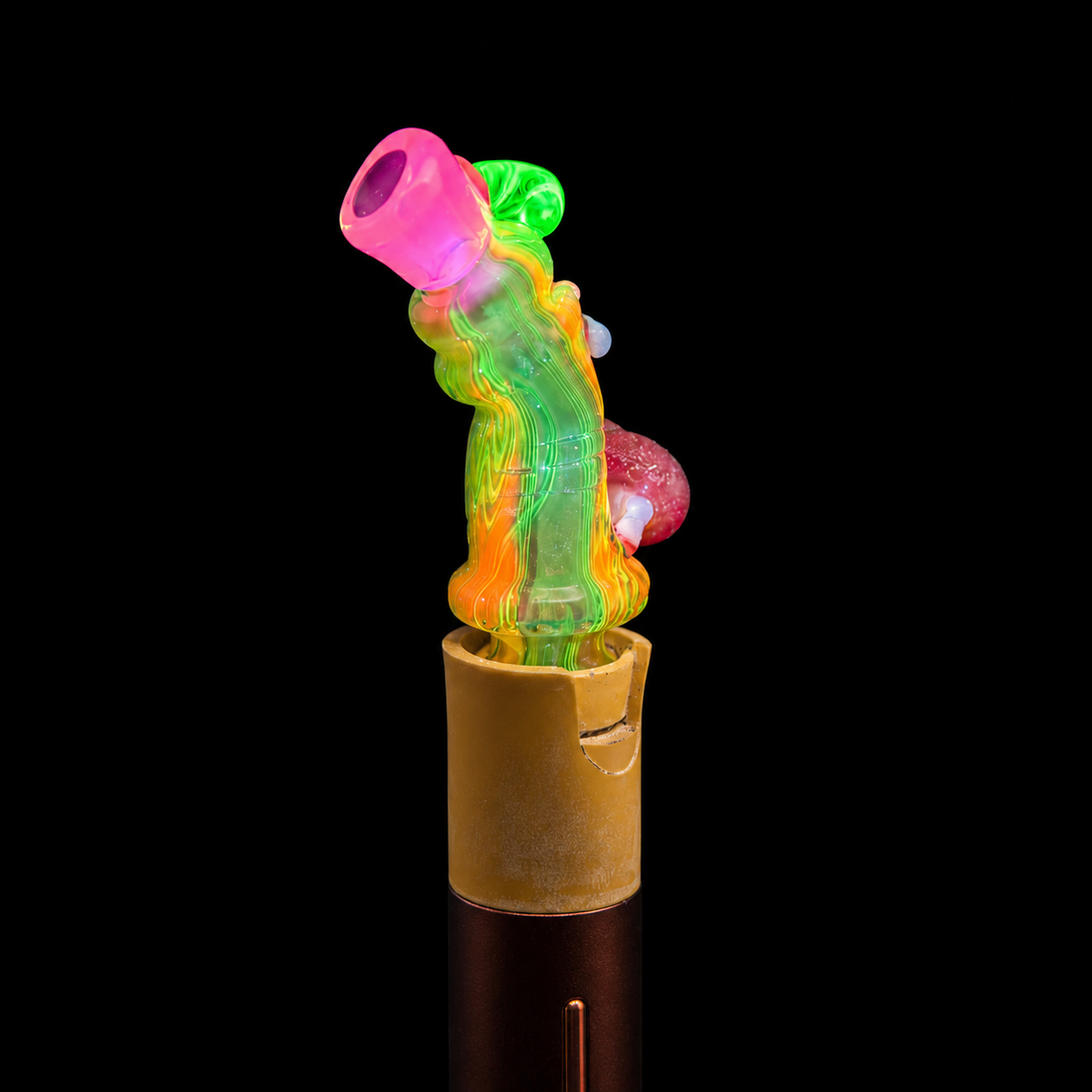 Glasshole X Scomo - UV Scribbled High Spray Can Puffco Pivot Mouthpiece