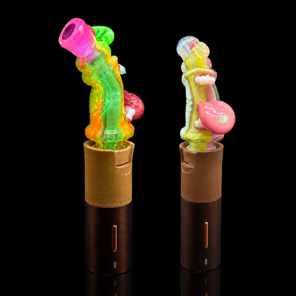 Glasshole X Scomo - UV Scribbled High Spray Can Puffco Pivot Mouthpiece