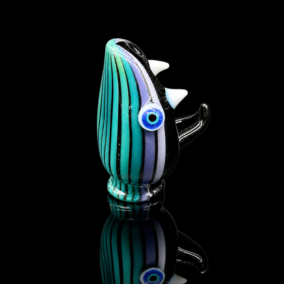 Niko Cray - Line Work Snake Head Puffco Pivot Glass Mouthpiece