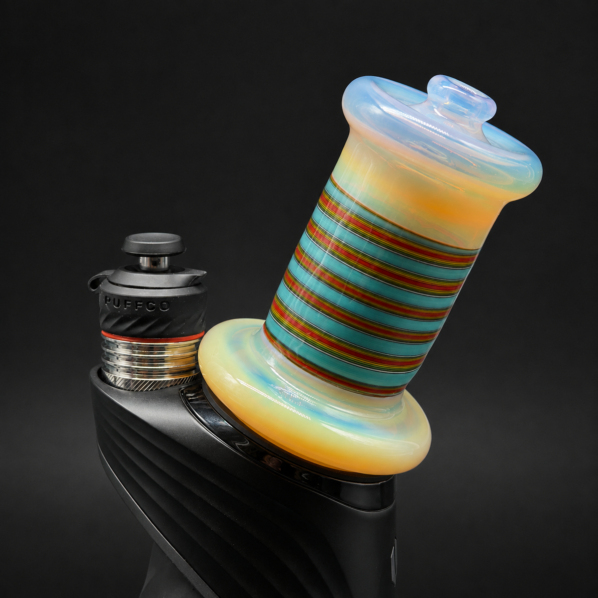 Smiley Glass - Sunset Loom Chugger Wet Puffco Peak Glass Attachment