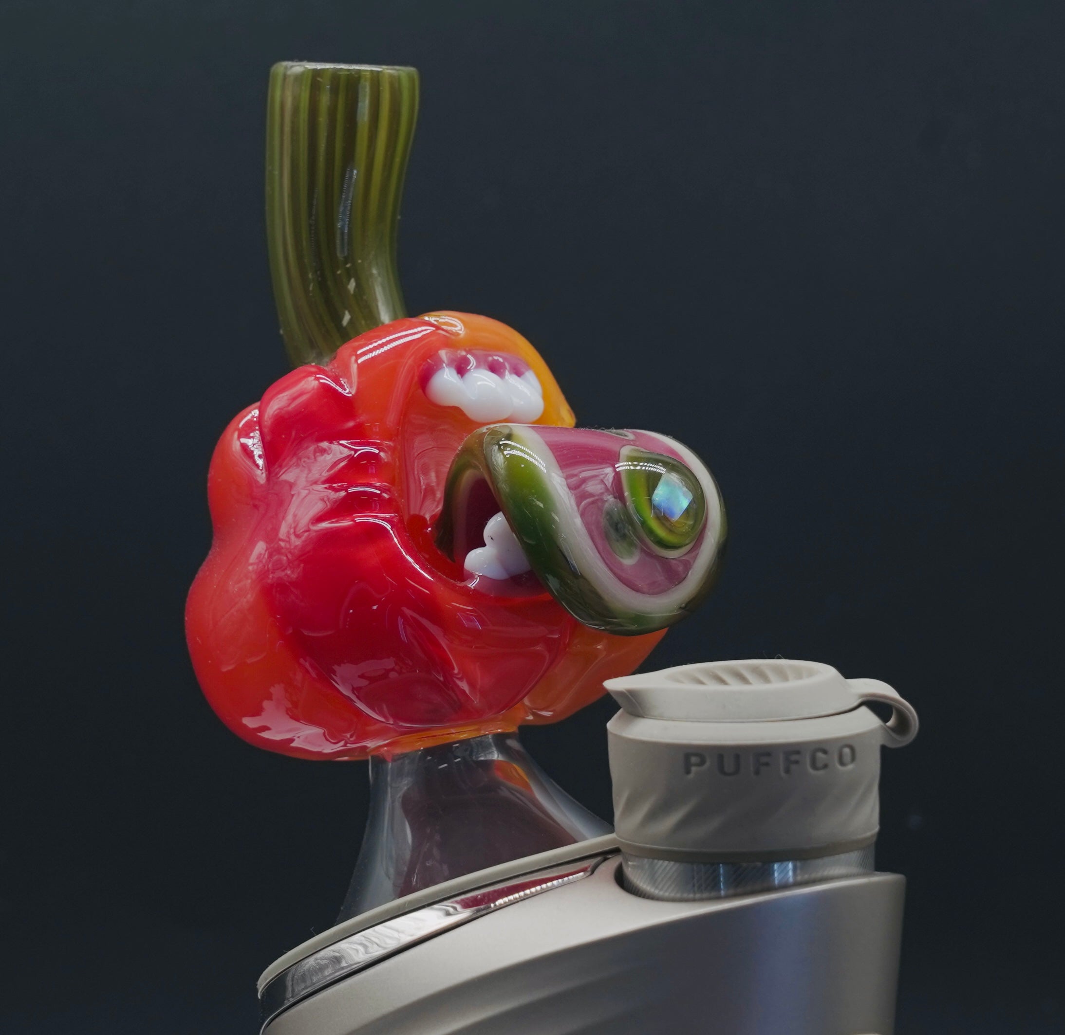 GLASSHOLE PUMPKIN GOBBLER DRY TOP PUFFCO GLASS ATTACHMENT