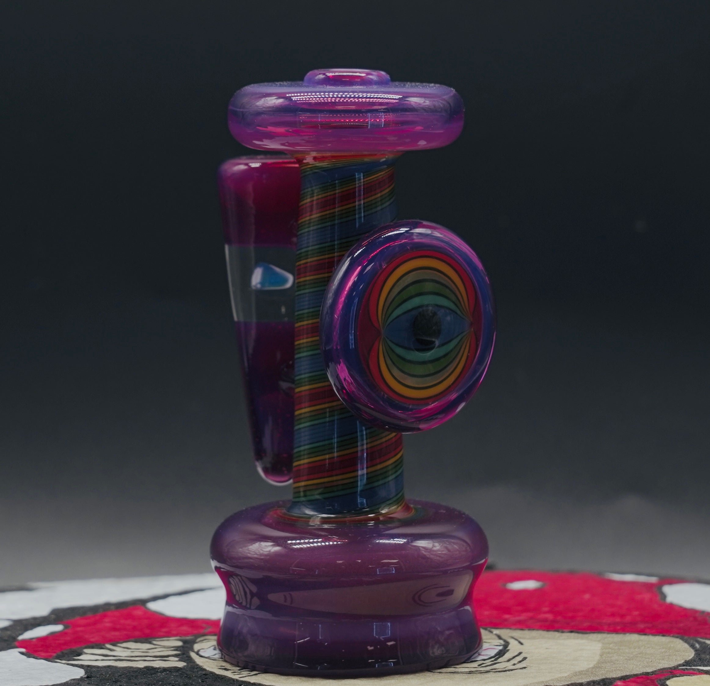 Smiley Glass Royal Spectrum Dry TOP Puffco Glass Attachment