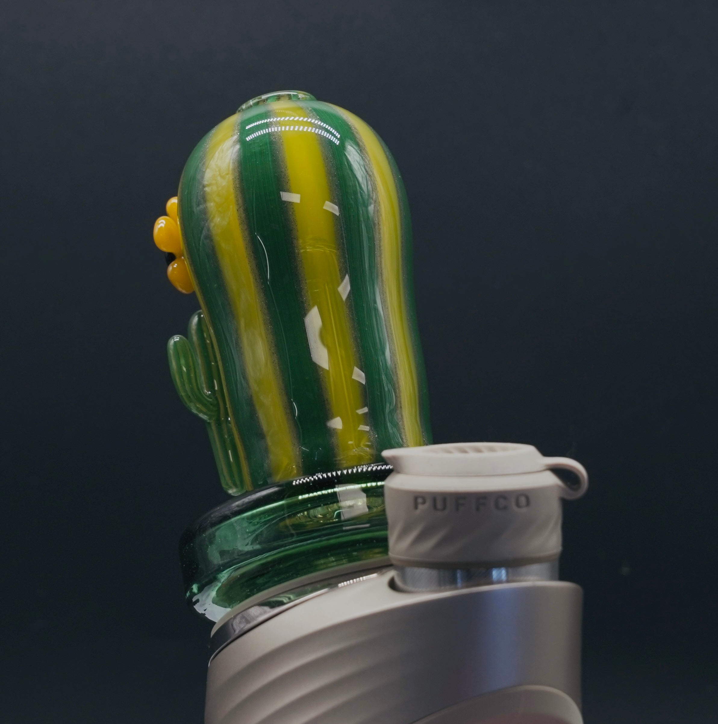 Smiley Glass Desert Bloom Cactus Puffco Attachment