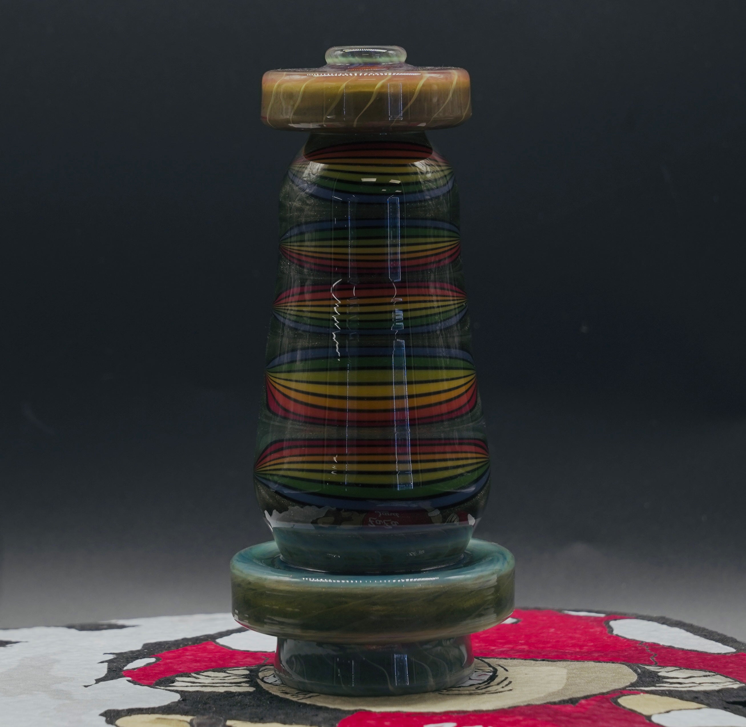 Smiley Glass Rainbow Puffco Glass Attachment