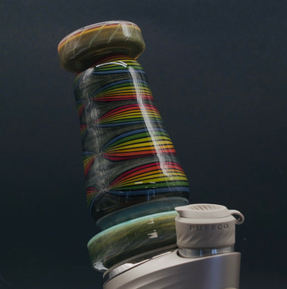 Smiley Glass Rainbow Puffco Glass Attachment