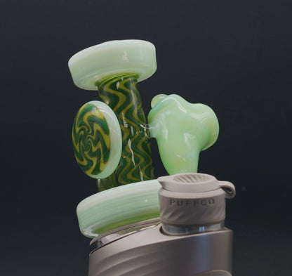 Smiley Glass Garden Bloom Puffco Dry Top Puffco Glass Attachment