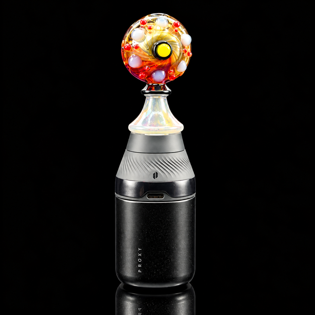 Eternal Flameworks - UV Spaceship Beam Puffco Proxy Core Glass Mouthpiece