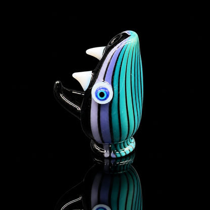Niko Cray - Line Work Snake Head Puffco Pivot Glass Mouthpiece