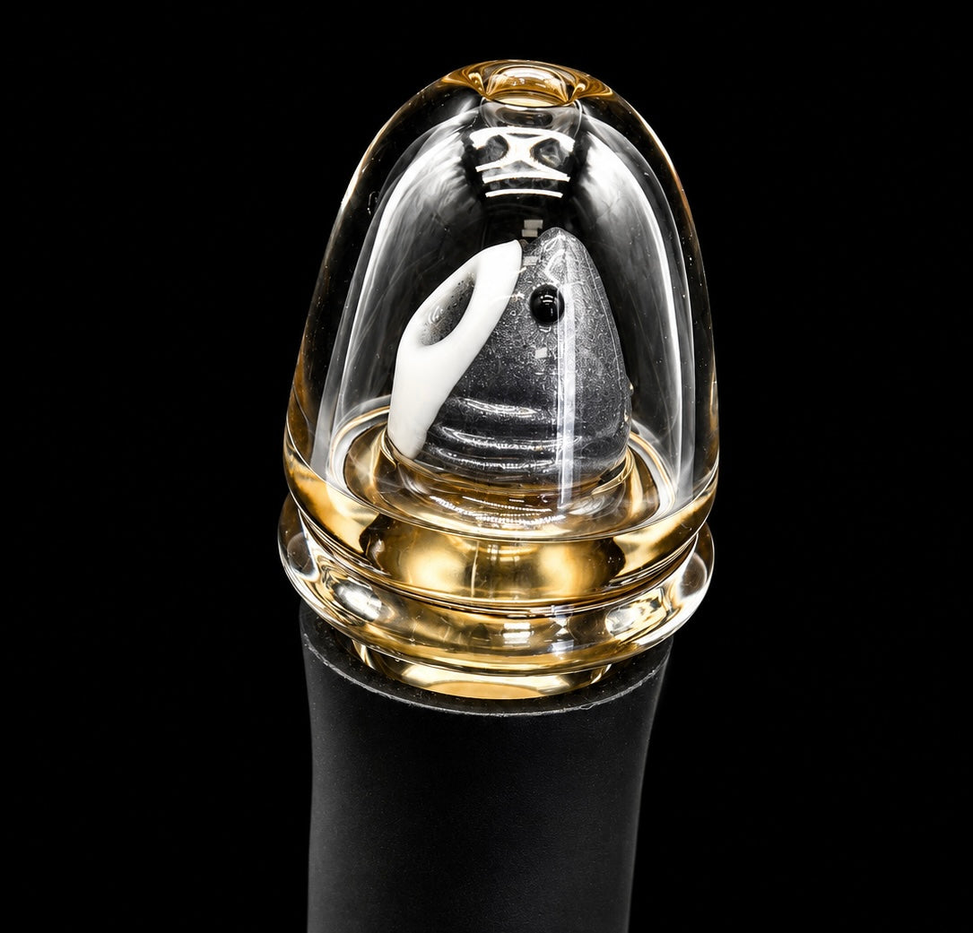 Sweers Glass - Electrum Astro Shark Puffco Pivot Glass Mouthpiece
