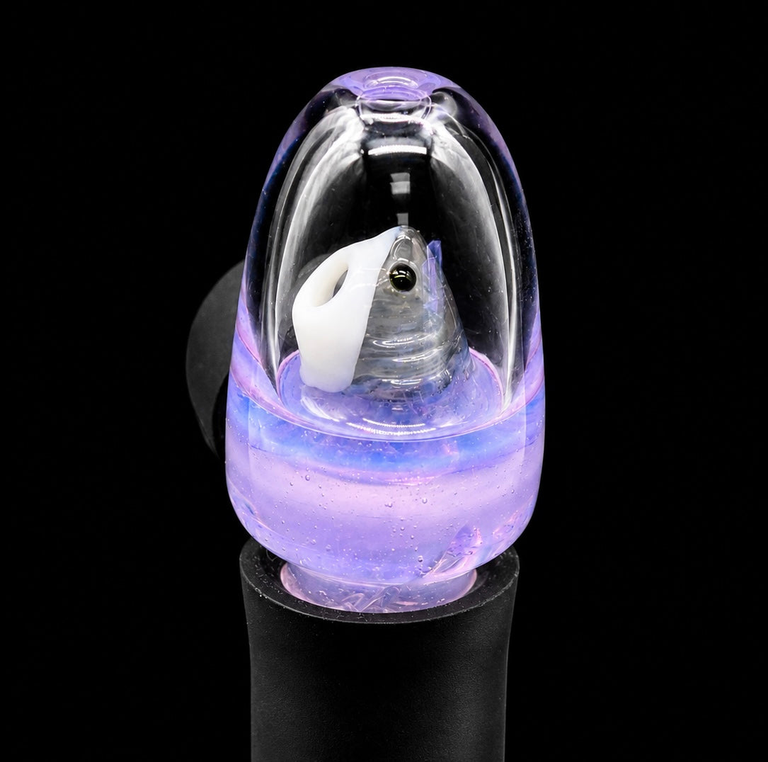 Sweers Glass - Purple Astro Shark Puffco Pivot Glass Mouthpiece