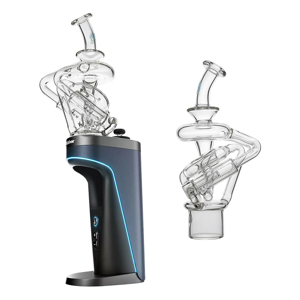 Calibear Glass Double Jet Vortex Glass Attachment For Dr. Dabber Switch 2