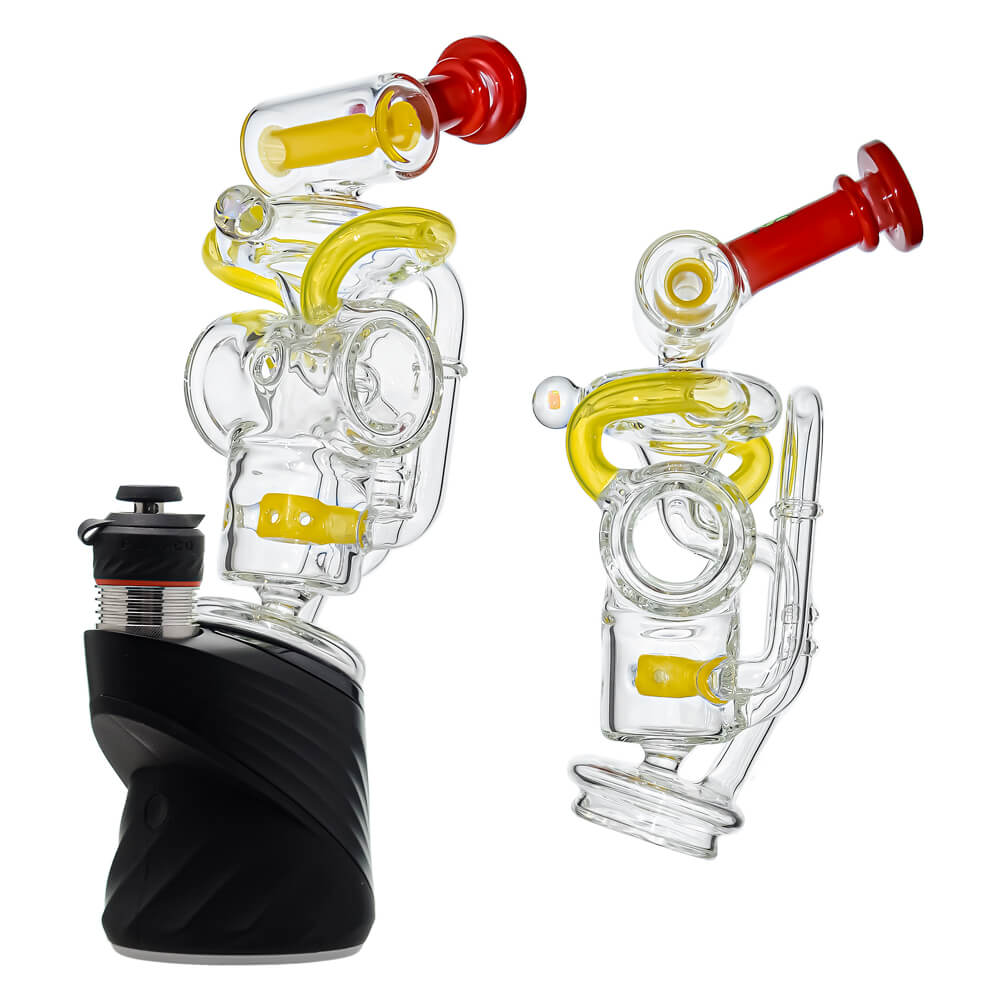 Calibear Glass Premium Swiss Recycler Glass Attachment w/ Encased Opal for Puffco Peak OG & Pro