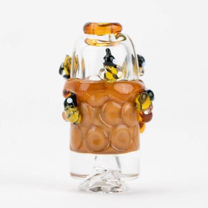 Empire Glassworks - "Save The Bees" Puffco Pivot Glass Mouthpiece