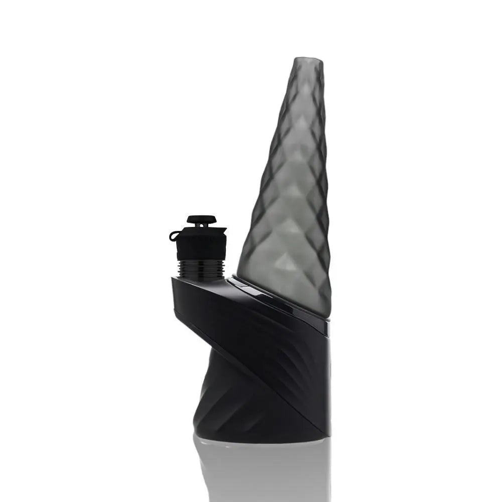 IRIDESCENT GLASS GEOMETRIC CONE BLACK LE PUFFCO PEAK ATTACHMENT
