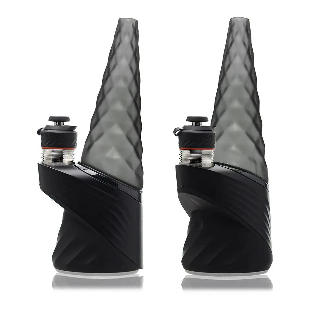 IRIDESCENT GLASS GEOMETRIC CONE BLACK LE PUFFCO PEAK ATTACHMENT