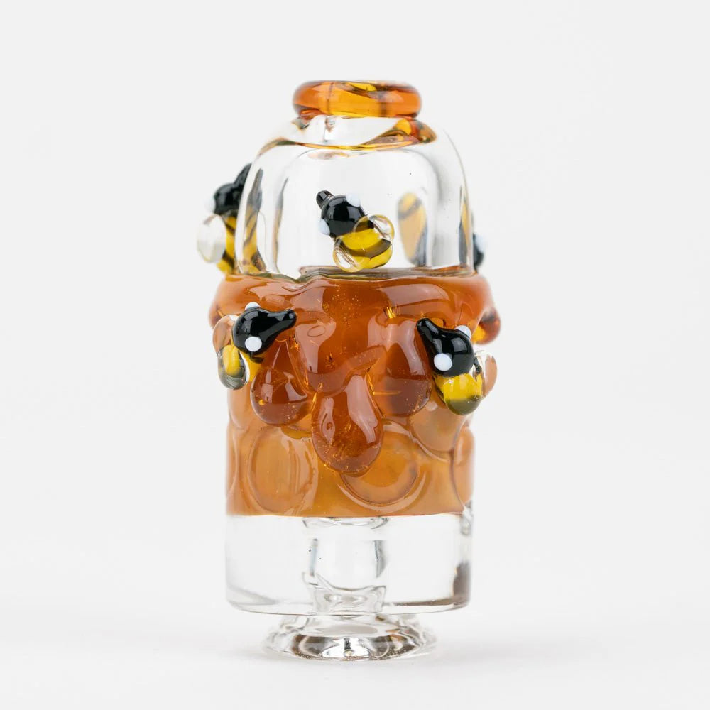 Empire Glassworks - "Save The Bees" Puffco Pivot Glass Mouthpiece